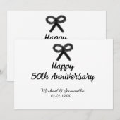 Happy 50. Jubiläum fügen Sie Pärchen Namen Datum H Einladung (Vorne/Hinten)