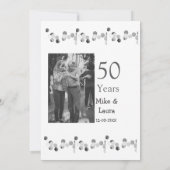 Happy 50. Jubiläum fügen Sie Pärchen Namen Datum H Einladung (Rückseite)