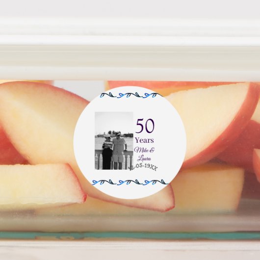 Happy 50. Jubiläum fügen Sie Pärchen Namen Datum H Etiketten (Befestigt)