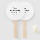 Happy 50. Jubiläum fügen Sie Pärchen Namen Datum H Fächer (Vorne und Hinten)