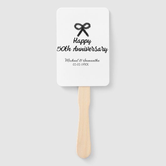 Happy 50. Jubiläum fügen Sie Pärchen Namen Datum H Fächer (Vorderseite)