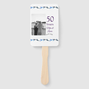 Happy 50. Jubiläum fügen Sie Pärchen Namen Datum H Fächer