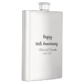 Happy 50. Jubiläum fügen Sie Pärchen Namen Datum H Flachmann (Rechts)