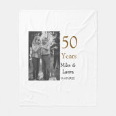 Happy 50. Jubiläum fügen Sie Pärchen Namen Datum H Fleecedecke (Vorderseite)