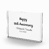 Happy 50. Jubiläum fügen Sie Pärchen Namen Datum H Fotoblock (Rechts)