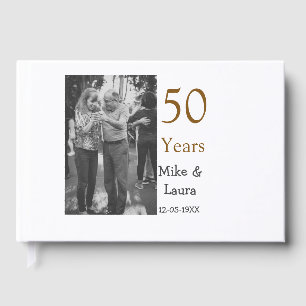 Happy 50. Jubiläum fügen Sie Pärchen Namen Datum H Gästebuch