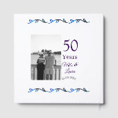 Happy 50. Jubiläum fügen Sie Pärchen Namen Datum H Gästebuch (Rückseite)