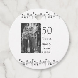 Happy 50. Jubiläum fügen Sie Pärchen Namen Datum H Geschenkanhänger