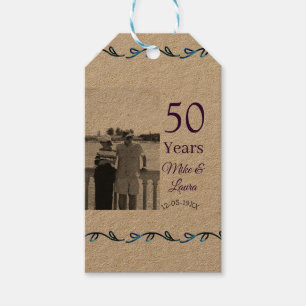 Happy 50. Jubiläum fügen Sie Pärchen Namen Datum H Geschenkanhänger