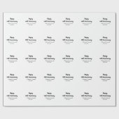 Happy 50. Jubiläum fügen Sie Pärchen Namen Datum H Geschenkpapier (Flach)