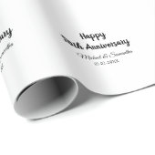 Happy 50. Jubiläum fügen Sie Pärchen Namen Datum H Geschenkpapier (Rolleneckpunkt)