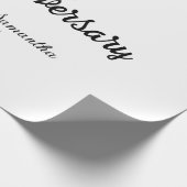 Happy 50. Jubiläum fügen Sie Pärchen Namen Datum H Geschenkpapier (Ecke)