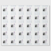 Happy 50. Jubiläum fügen Sie Pärchen Namen Datum H Geschenkpapier (Flach)