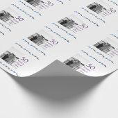 Happy 50. Jubiläum fügen Sie Pärchen Namen Datum H Geschenkpapier (Ecke)