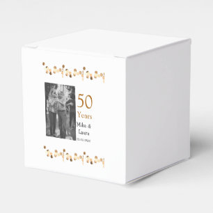 Happy 50. Jubiläum fügen Sie Pärchen Namen Datum H Geschenkschachtel
