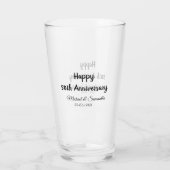 Happy 50. Jubiläum fügen Sie Pärchen Namen Datum H Glas (Rückseite)