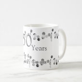 Happy 50. Jubiläum fügen Sie Pärchen Namen Datum H Kaffeetasse (VorderseiteRechts)
