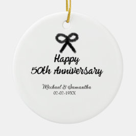 Happy 50. Jubiläum fügen Sie Pärchen Namen Datum H Keramik Ornament