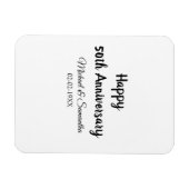 Happy 50. Jubiläum fügen Sie Pärchen Namen Datum H Magnet (Horizontal)