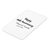 Happy 50. Jubiläum fügen Sie Pärchen Namen Datum H Magnet (Linke Seite)