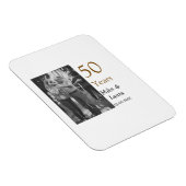 Happy 50. Jubiläum fügen Sie Pärchen Namen Datum H Magnet (Rechte Seite)