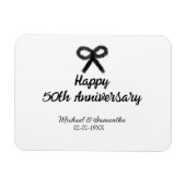 Happy 50. Jubiläum fügen Sie Pärchen Namen Datum H Magnet (Horizontal)