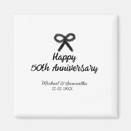 Happy 50. Jubiläum fügen Sie Pärchen Namen Datum H Magnet