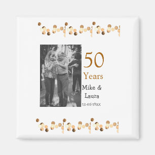 Happy 50. Jubiläum fügen Sie Pärchen Namen Datum H Magnet