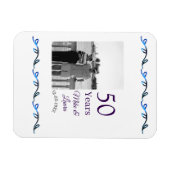 Happy 50. Jubiläum fügen Sie Pärchen Namen Datum H Magnet (Horizontal)