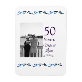 Happy 50. Jubiläum fügen Sie Pärchen Namen Datum H Magnet