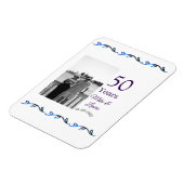 Happy 50. Jubiläum fügen Sie Pärchen Namen Datum H Magnet (Linke Seite)