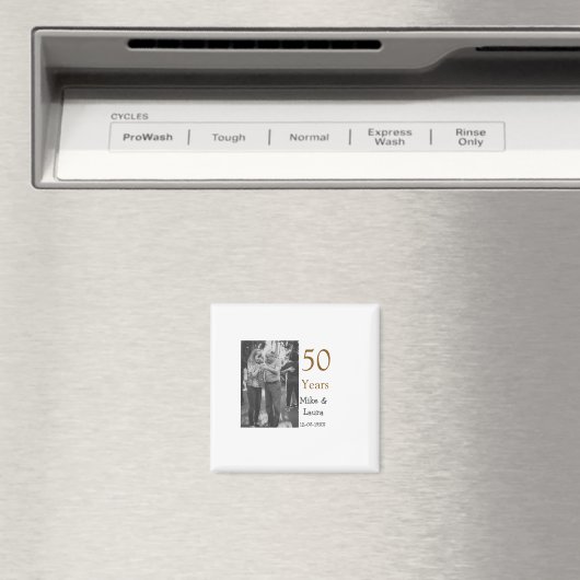 Happy 50. Jubiläum fügen Sie Pärchen Namen Datum H Magnet (In Situ (Geschirrspüler))