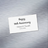 Happy 50. Jubiläum fügen Sie Pärchen Namen Datum H Magnetische Visitenkarte (Beispiel)