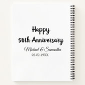 Happy 50. Jubiläum fügen Sie Pärchen Namen Datum H Notizblock (Rückseite)