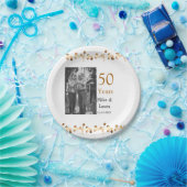 Happy 50. Jubiläum fügen Sie Pärchen Namen Datum H Pappteller (Party)