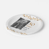 Happy 50. Jubiläum fügen Sie Pärchen Namen Datum H Pappteller (Schrägansicht)