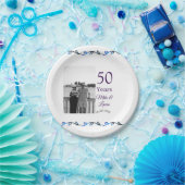 Happy 50. Jubiläum fügen Sie Pärchen Namen Datum H Pappteller (Party)
