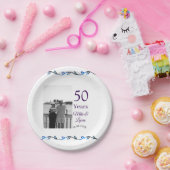 Happy 50. Jubiläum fügen Sie Pärchen Namen Datum H Pappteller (Party)