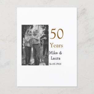 Happy 50. Jubiläum fügen Sie Pärchen Namen Datum H Postkarte