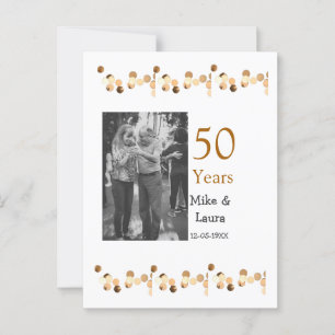 Happy 50. Jubiläum fügen Sie Pärchen Namen Datum H Postkarte