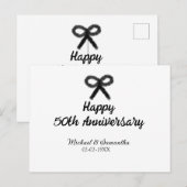 Happy 50. Jubiläum fügen Sie Pärchen Namen Datum H Postkarte (Vorne/Hinten)