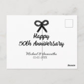 Happy 50. Jubiläum fügen Sie Pärchen Namen Datum H Postkarte (Rückseite)