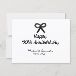 Happy 50. Jubiläum fügen Sie Pärchen Namen Datum H Postkarte