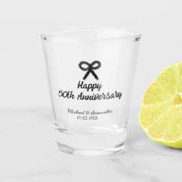 Happy 50. Jubiläum fügen Sie Pärchen Namen Datum H Schnapsglas