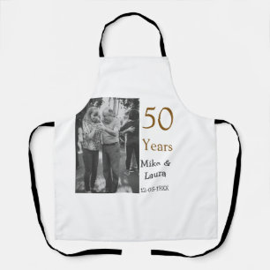 Happy 50. Jubiläum fügen Sie Pärchen Namen Datum H Schürze
