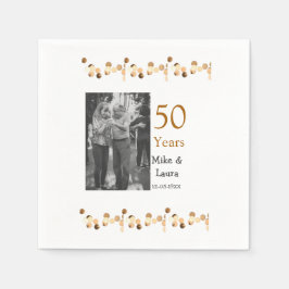 Happy 50. Jubiläum fügen Sie Pärchen Namen Datum H Serviette