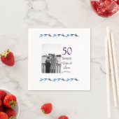 Happy 50. Jubiläum fügen Sie Pärchen Namen Datum H Serviette (Beispiel)