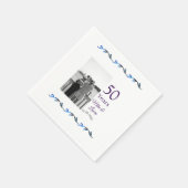 Happy 50. Jubiläum fügen Sie Pärchen Namen Datum H Serviette (Ecke)