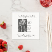 Happy 50. Jubiläum fügen Sie Pärchen Namen Datum H Serviette (Beispiel)