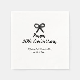 Happy 50. Jubiläum fügen Sie Pärchen Namen Datum H Serviette